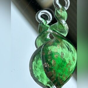 Artisan hand blown glass pendant